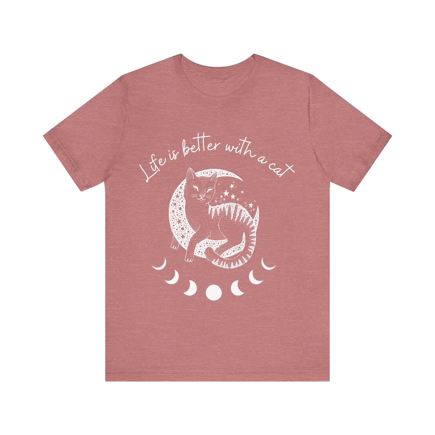 Life is better with a cat - Unisex Jersey Short Sleeve Tee