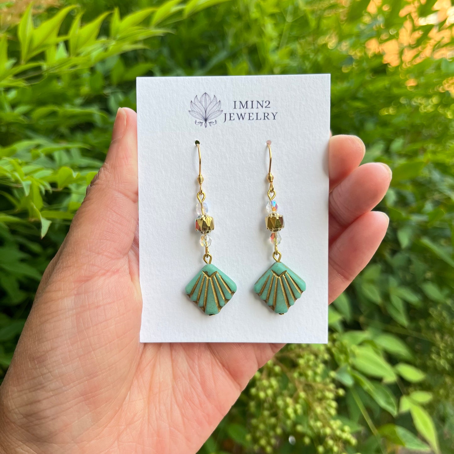 Art Deco Beaded Earrings (In two different colors)