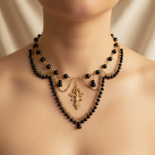 Nocturne Bloom Choker-black