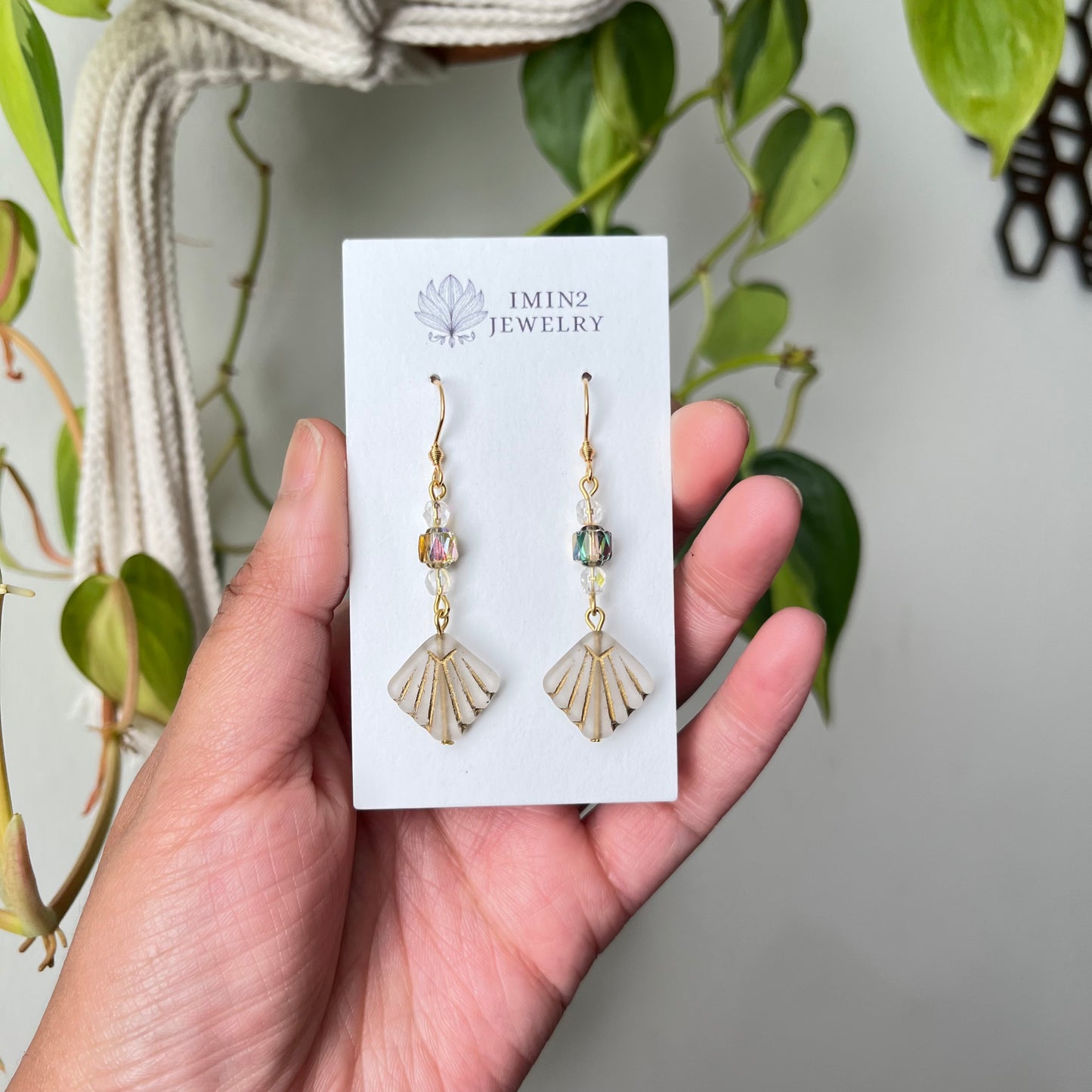 Art Deco Beaded Earrings (In two different colors)